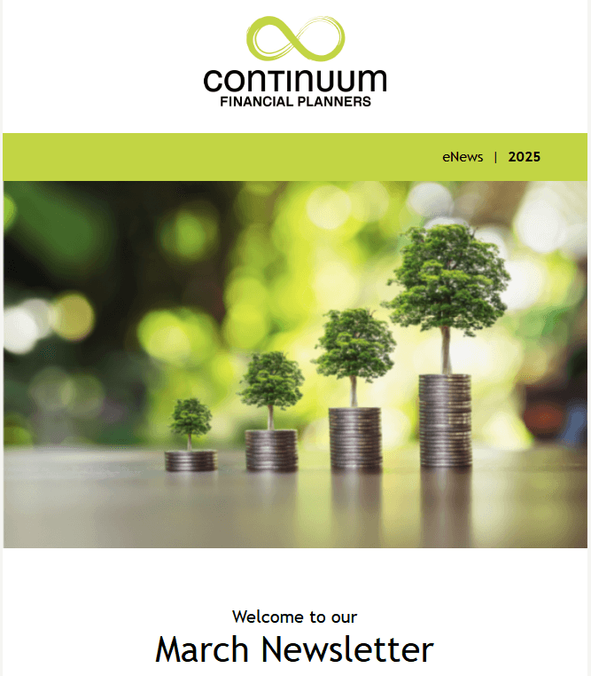 Example of ContinuumFP's Monthly eNews