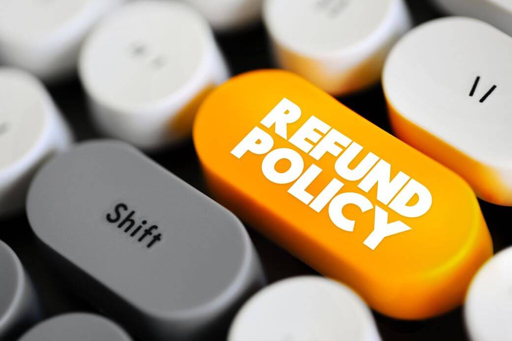 keyboard displayng one key with the lable 'refund policy' that we read about in the associated article regarding excess nonconcessional contributions
