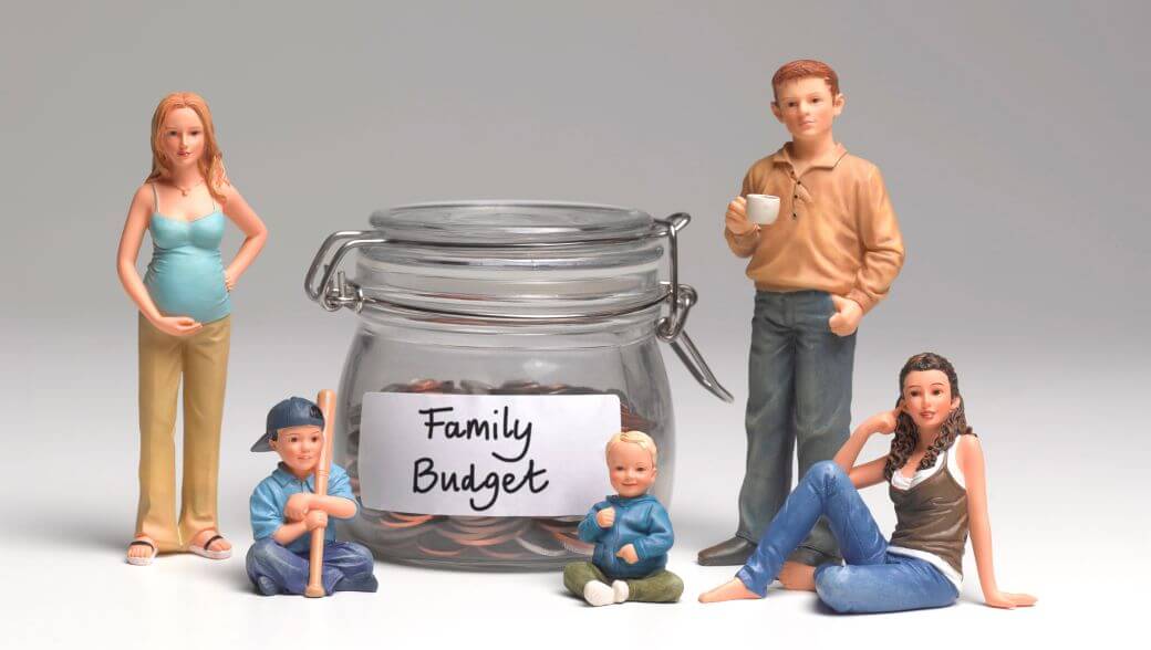 family of 2 parents and 3 children (and another on its way) consider the budet that is tested with children